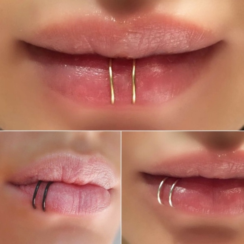 NWOT! 6 Sets of Simple Hoop Cartilage/Lip/Earrings - Picture 7 of 8